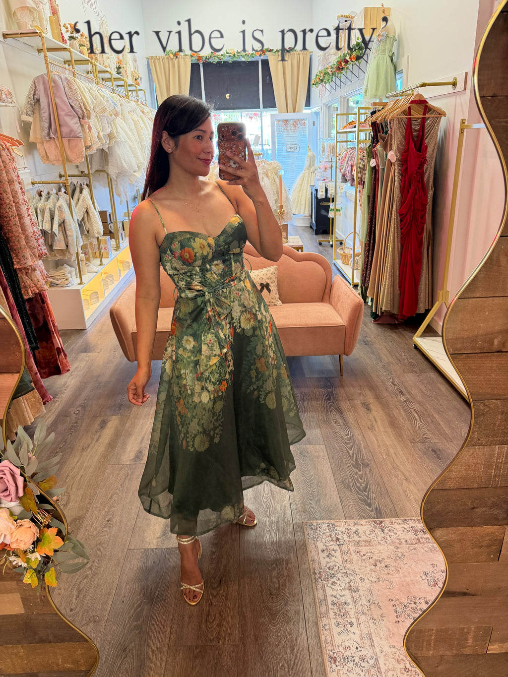 Fall Florals Midi Dress