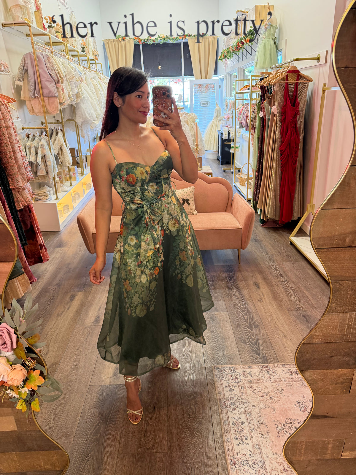 Fall Florals Midi Dress