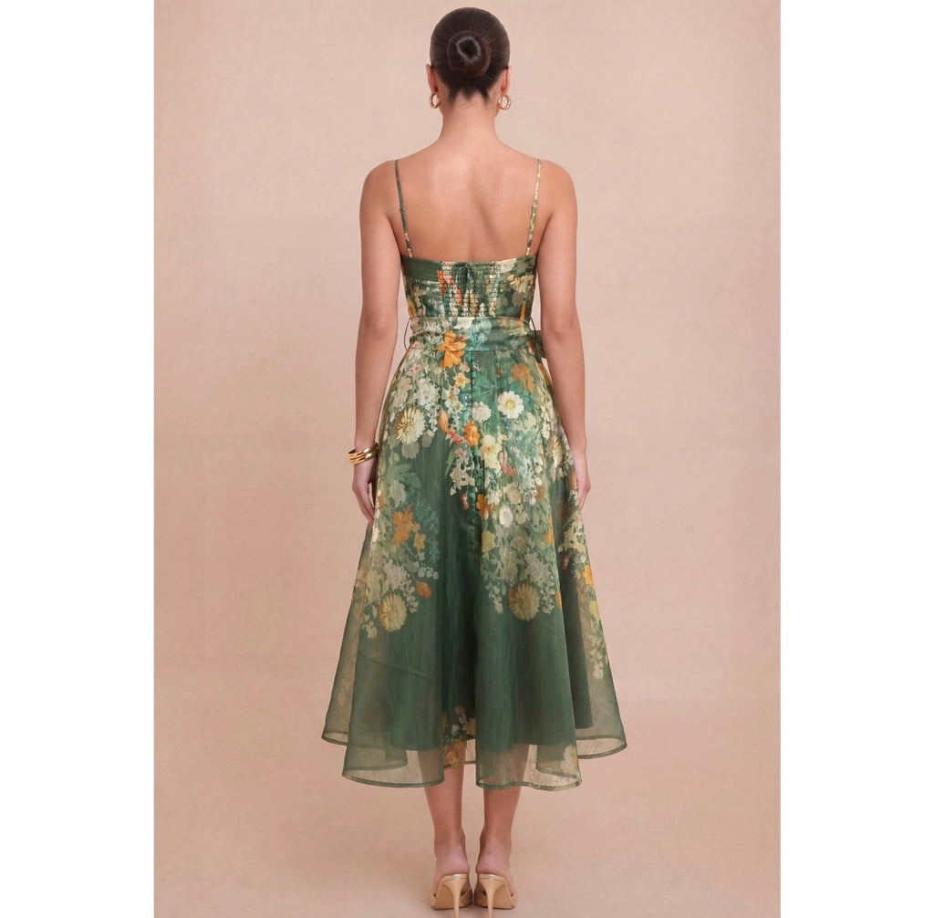 Fall Florals Midi Dress