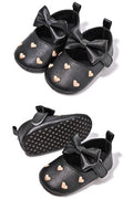Black with Gold Heart Infant Shoes