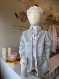 Champagne Dusty Blue Floral Ropon