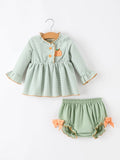 Fall Plaid Baby Girl Outfit 2 piece Set